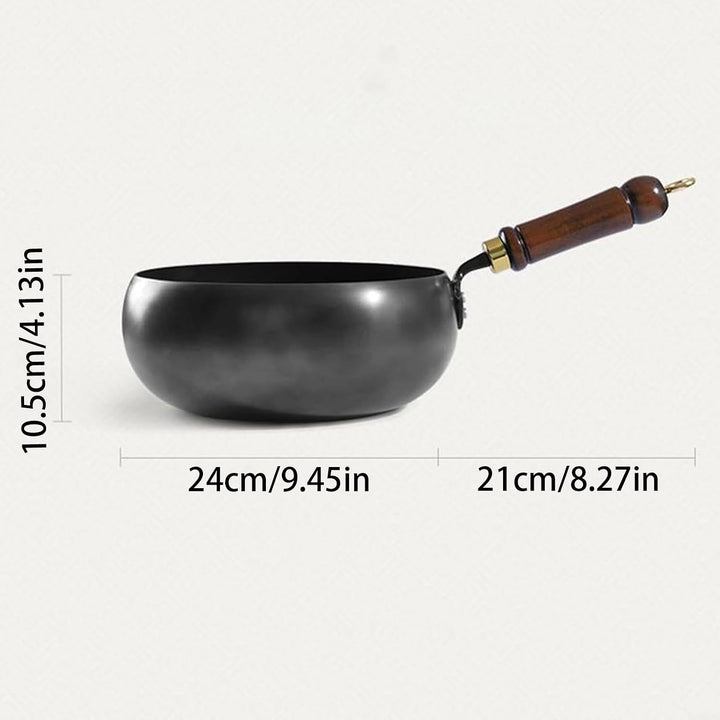 Generisch Handmade Chinese Cast Iron Wok, Eisenpfanne, Frying Pan, Hand Forged Pot, Non-Stick Pan Wi