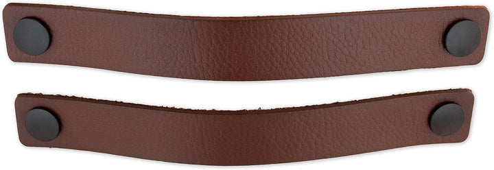 Brute Strength - Ledergriffe für Möbel - Cognac - 4 Stück - 25 x 3 cm - Schrankgriff, Türgriff für K