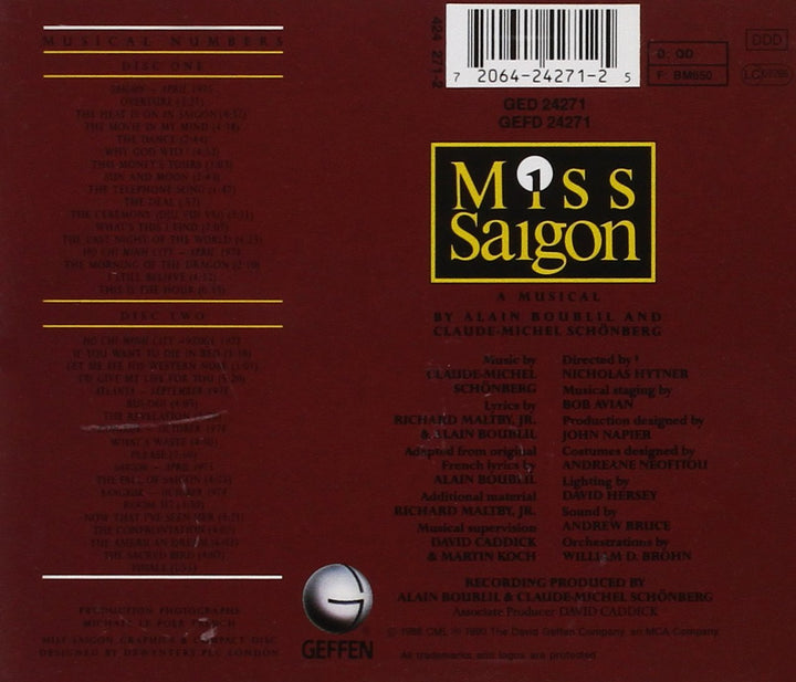 Miss Saigon (Original London Cast Recording), Audio-CD