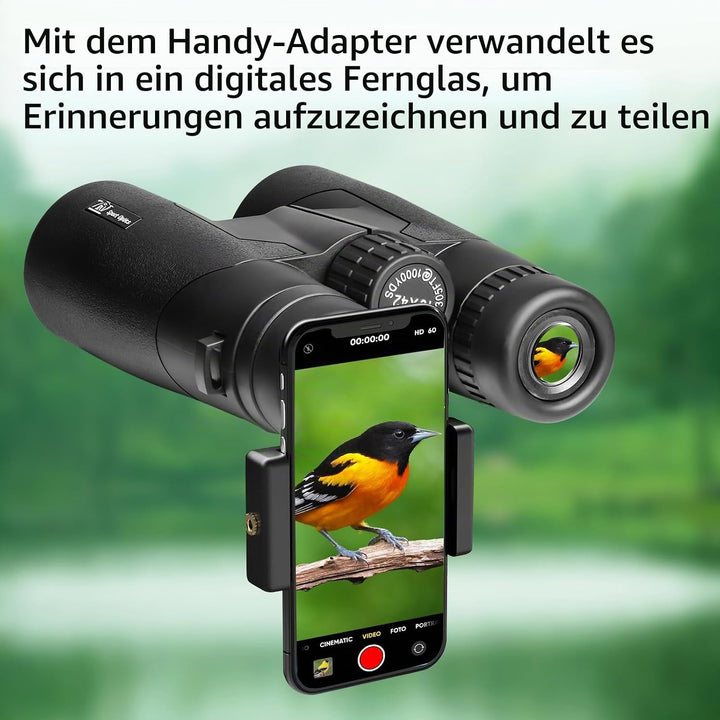 TRV Hochleistungsfernglas 10x42 für Erwachsene mit Bak7-Prisma und BMC-Beschichtung Fernglas für Vog
