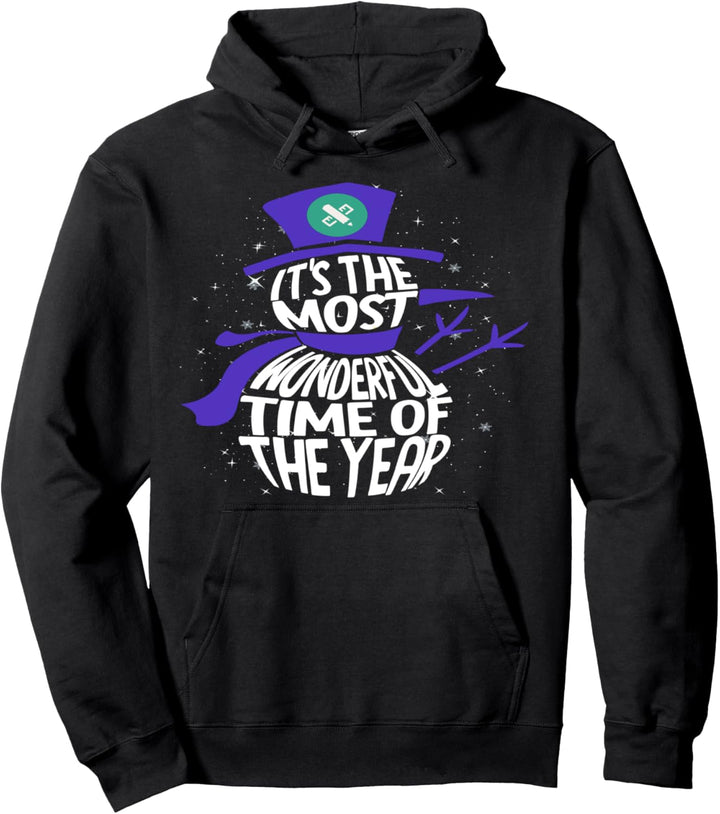 Fanprint Exclusive Snowman - Most Wonderful Time Pullover Hoodie