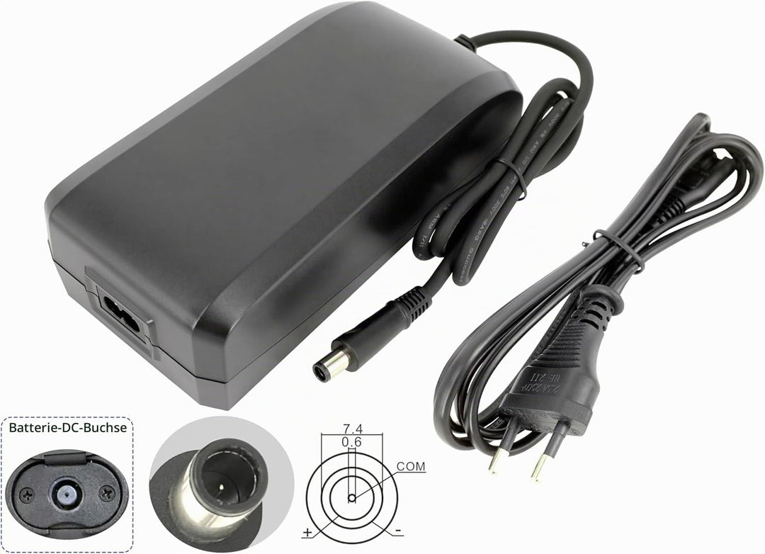 PowerSmart 4A 42V Ladegerät Ersatz für 36V AEG Akku ZZ361, mit 7,4mm Stecker, Kleiner 1-Pin