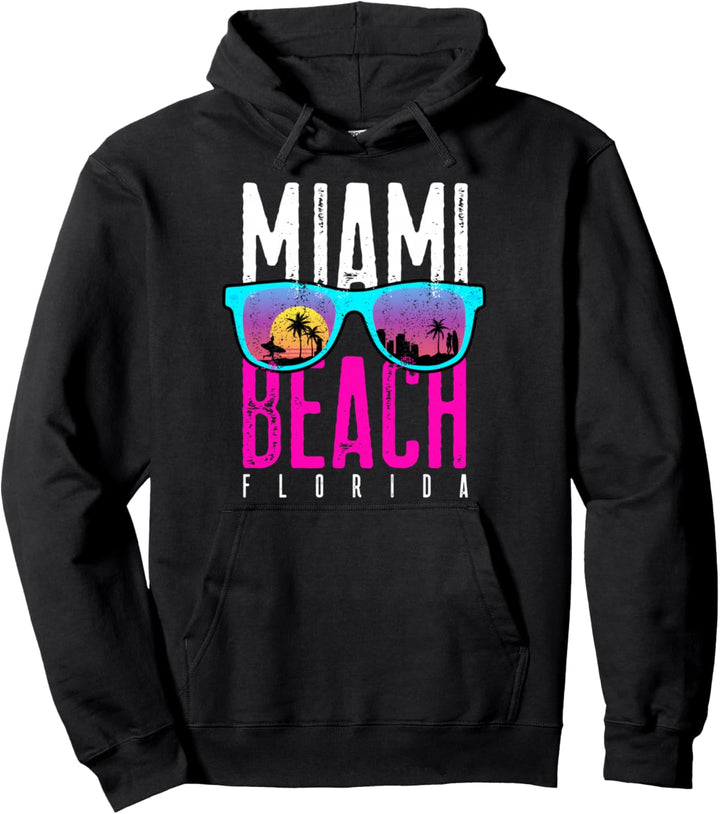 Miami Strandshirt Florida Sunset Retro Souvenir Surf Miami Pullover Hoodie