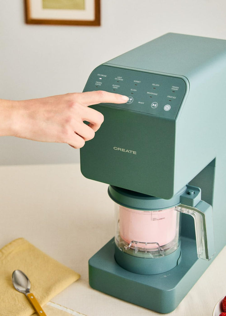 CREATE ICE CREAM MAKER STUDIO / Multifunktions-Eismaschine, 600 ml, 5 Behälter, Salbeigrün / Magnetv