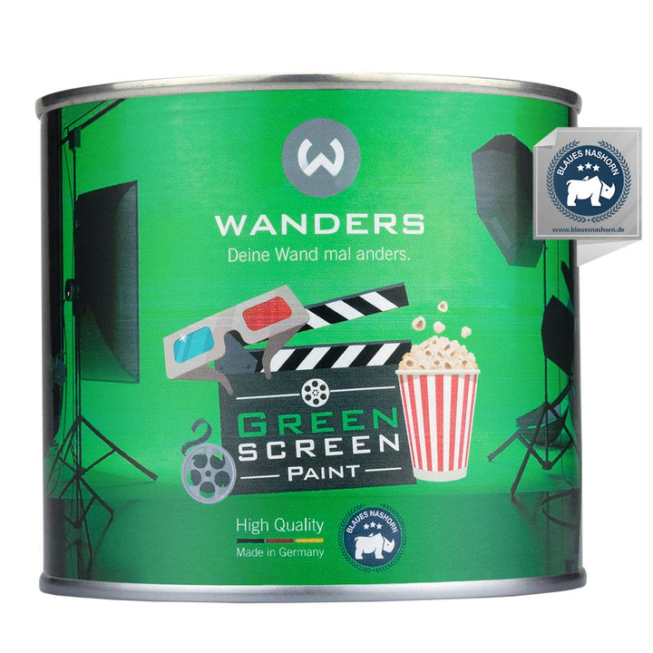 Wanders®️ 500ml Greenscreen Farbe - aussergewöhnlich matte Green Screen Farbe ungiftig - professione