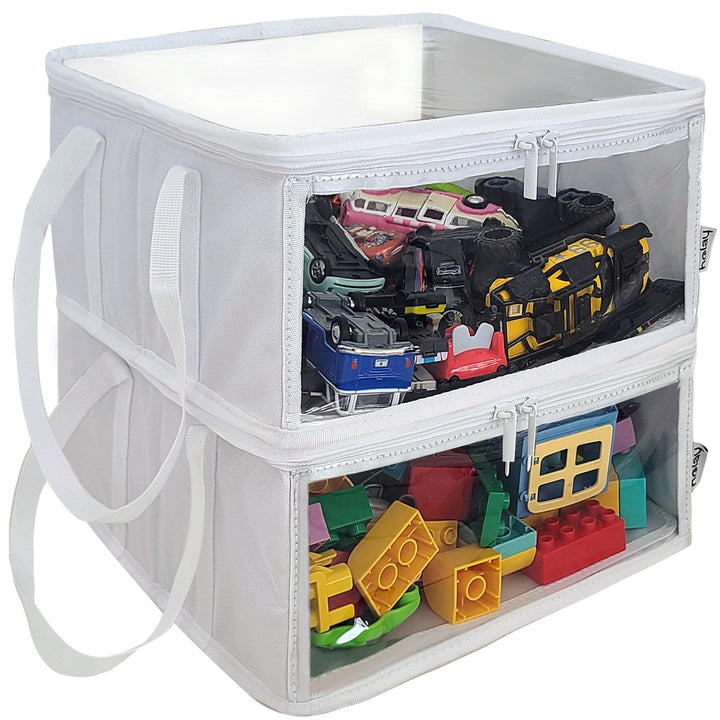 holay 2er-Packung Aufbewahrung Behälter PVC Boxen with Transparent Deckel &amp; Griffe - Langlebig &amp; Fal