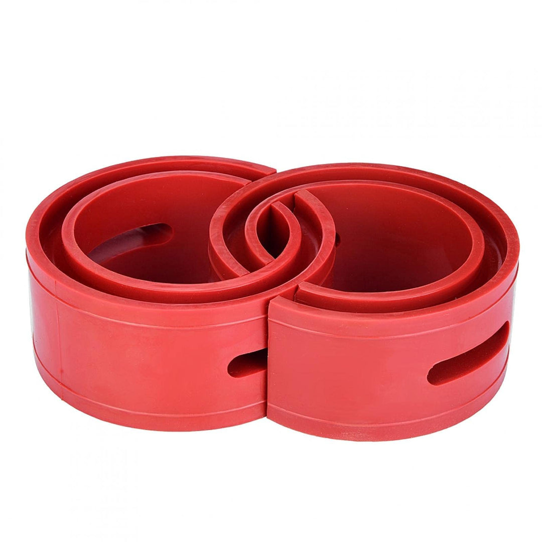 Automotive Spring Buffer Kleber, 2PCS Red Car Shock Absorber Buffer Spring Bumper Cushion Typ D für