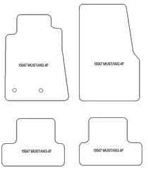 MDM Automatten für Ford Mustang V ab 2005-2014 Passform aus Velours Personalisiert, Absatzschoner ve