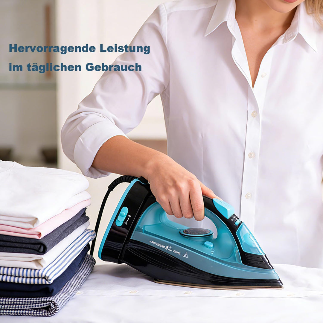 Bügeleisen, Dampfbügeleisen Kabelloses für Kleidung Handbügeleisen Iron Blau, Blau