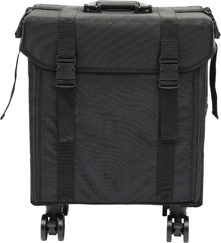 Kosmetikkoffer Friseurkoffer Trolley, Make-up Koffer mit 8 Schubladen und 360° Drehbare Rollen, Schm