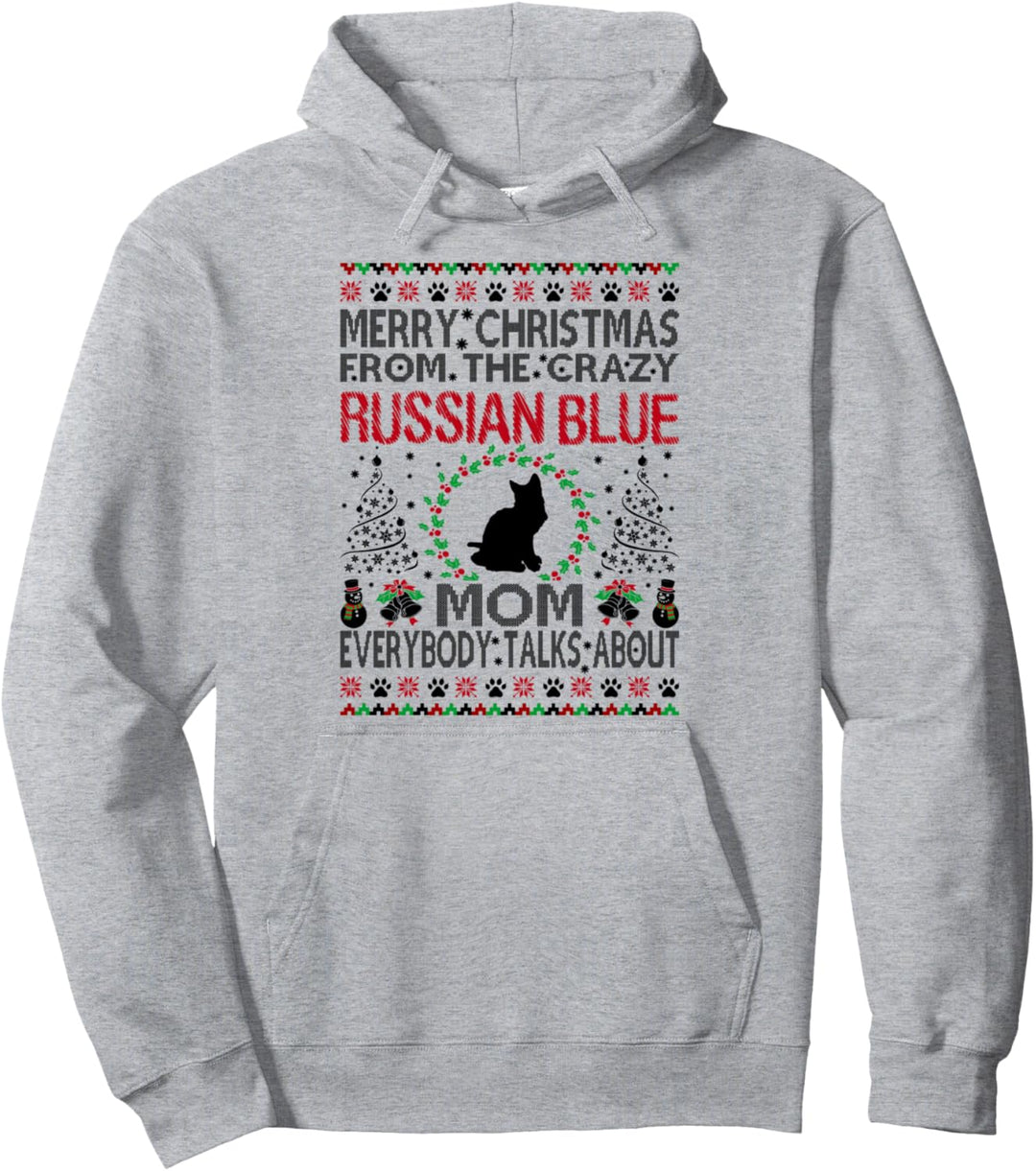Merry Christmas From Crazy Russian Blue Mom Geschenk Pullover Hoodie
