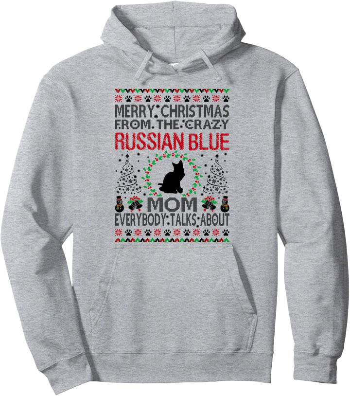 Merry Christmas From Crazy Russian Blue Mom Geschenk Pullover Hoodie