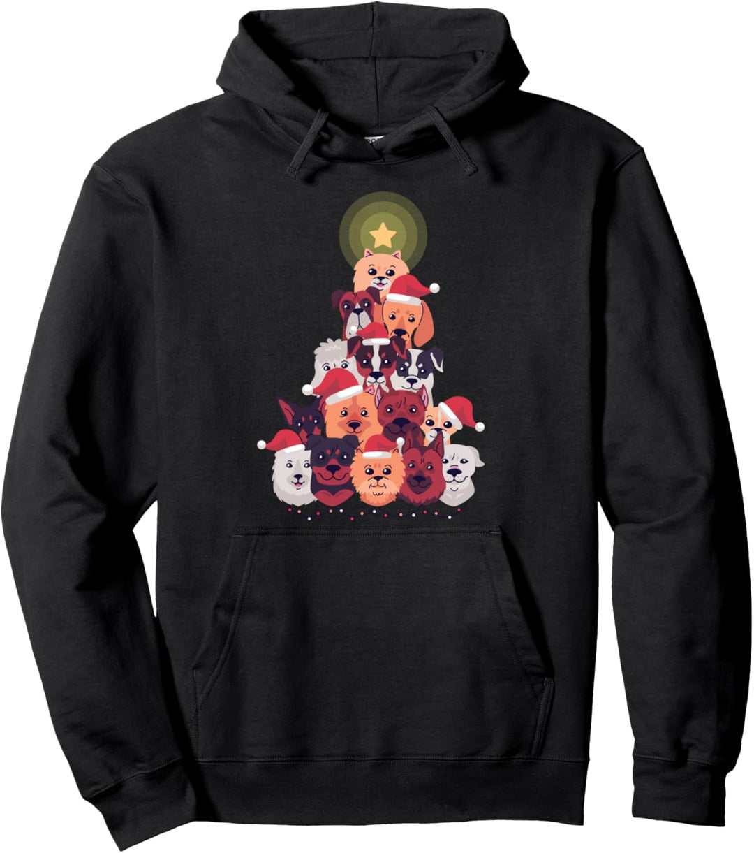 Lustiges Weihnachts Hunde Weihnachten Weihnachtsbaum Pullover Hoodie