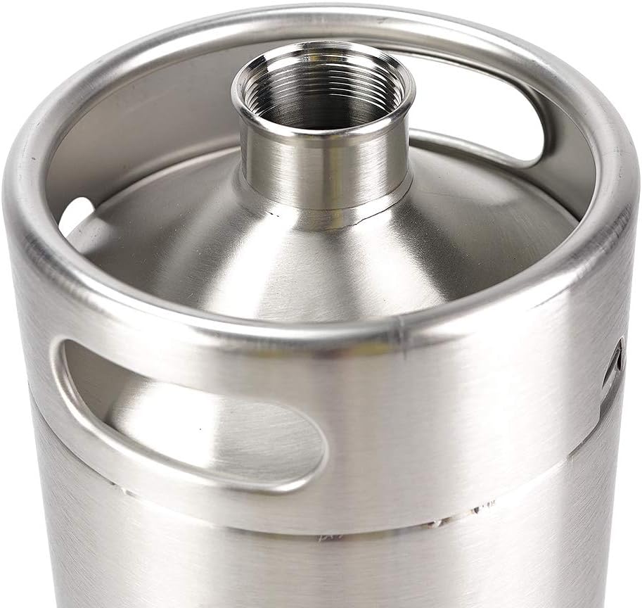 triplej Mini Edelstahl-Fass für Selbstbrauen, 5 l, 304 5L Standard Silver, 5L Standard Silver