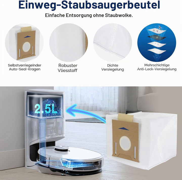Feilifan Zubehör-Set für ECOVACS DEEBOT N10 PLUS/ T9+/ N8 PRO+/ N8+/ T8AIVI+/ T8+ Saugroboter, 19-te
