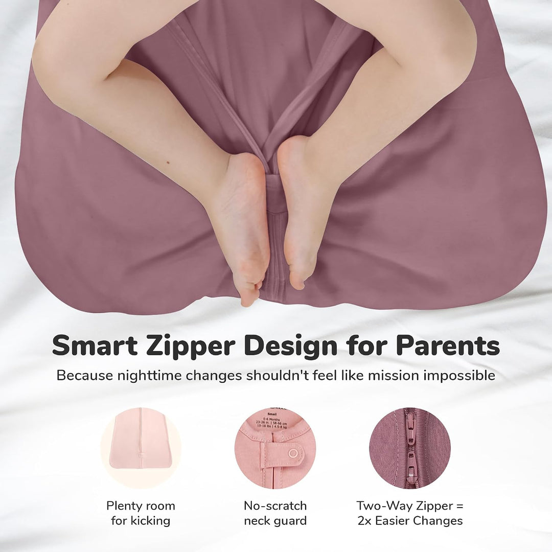 Babyschlafsack aus Bio-Baumwolle 0.5 TOG Sommer Schlafsack 2er-Pack Leicht (0.5 TOG) M (6-12 M) II A