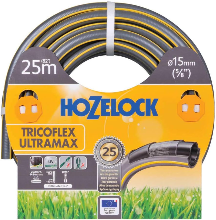 Hozelock 25 m Tricoflex Ultramax Schlauch (15 mm Durchm.) 15mm diameter, 25 meter, 15mm diameter, 25
