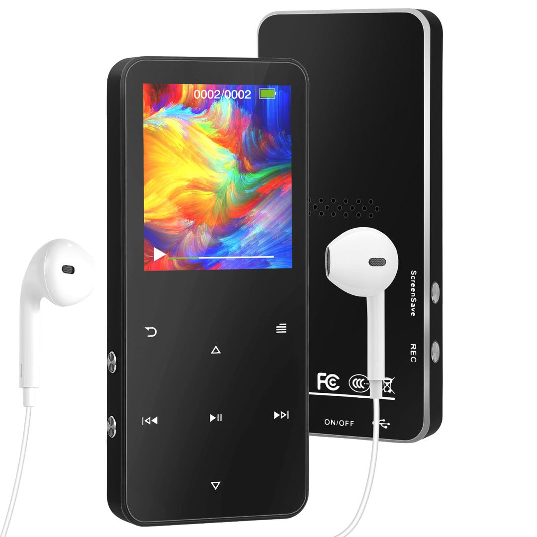 MP3 Player 32GB, MP3-MP4-Player mit Bluetooth 5.2 Schwarz, Schwarz
