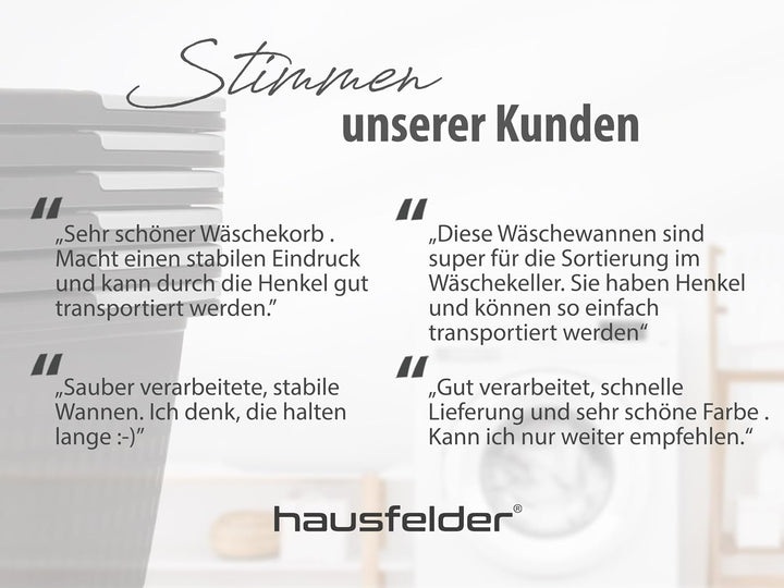 Hausfelder Wäschekorb, 2er Set, 58x37x25cm, Jadegrün Jadegrün 2 Körbe, Jadegrün 2 Körbe