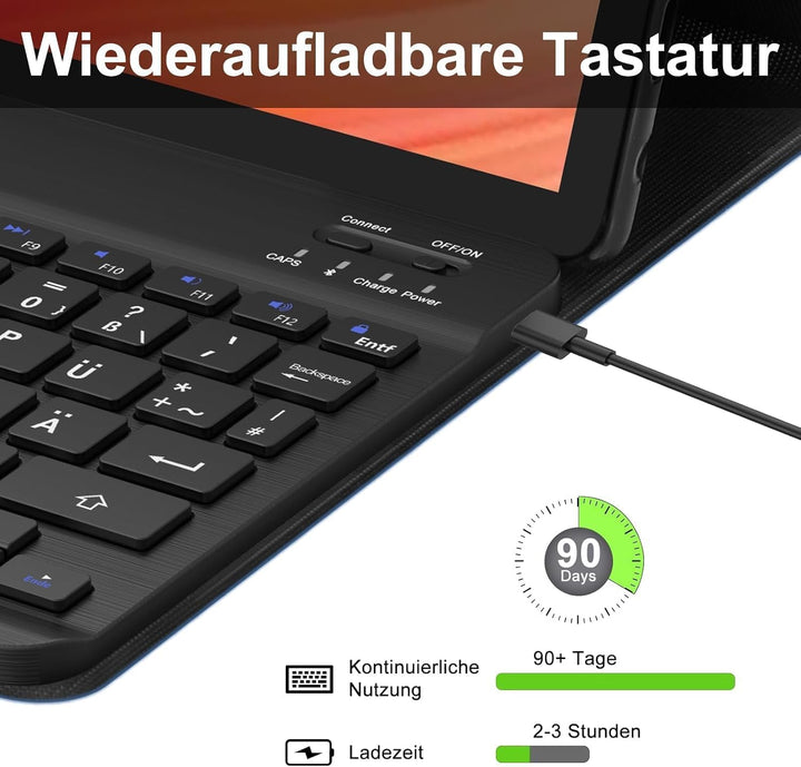 Tastatur für Fire HD 10 2023 13th /HD 10 Plus 10.1&