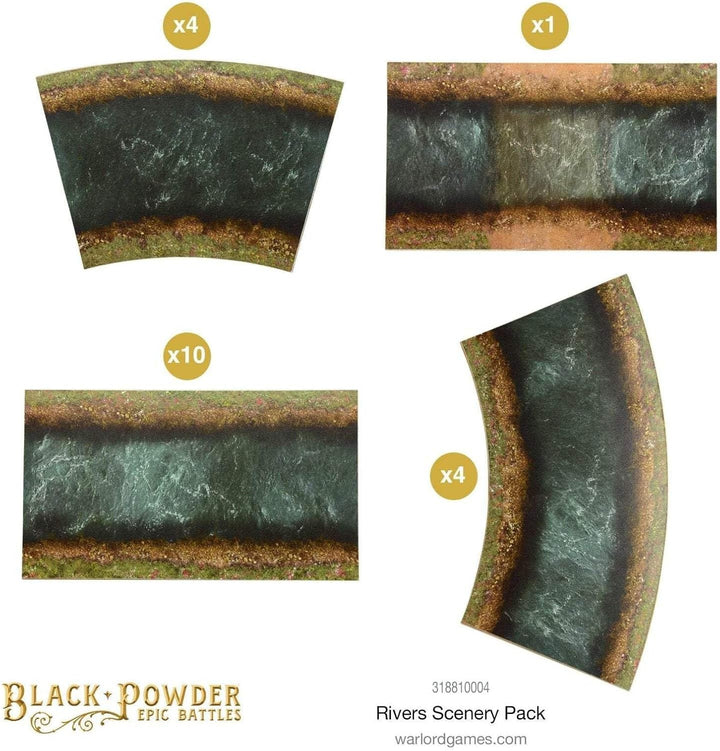 Warlord Games Black Powder &amp; Epic Battles – Rivers Scenery Pack
