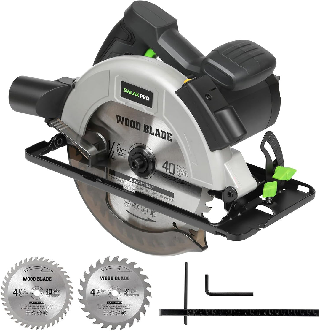 GALAX PRO 1400W Handkreissäge mit 62mm Schnitttiefe &amp; Neigefunktion 76346-3L, 76346-3L