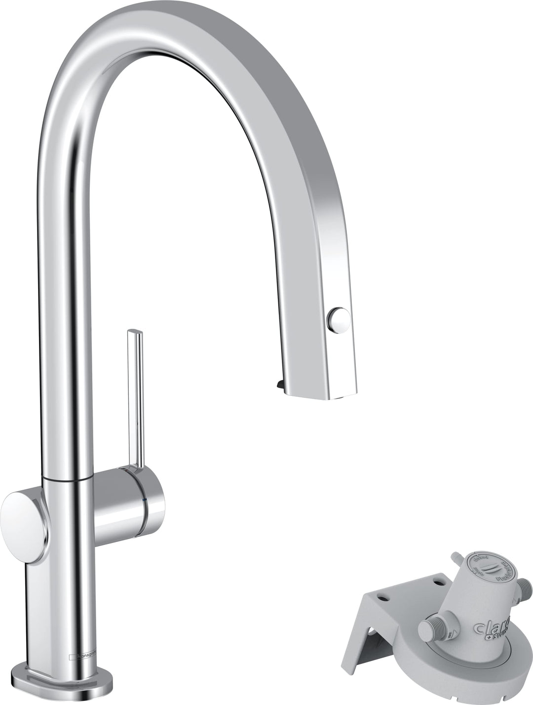 hansgrohe Küchenarmatur Aqittura M91 mit Wasserfilter, 3 Wege Wasserhahn Küche mit Auslauf Höhe 210