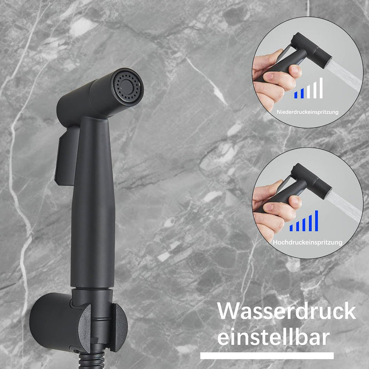 Bidet Handbrause Sprühkopf mit Handbrause Schlauch und Halter Bidet Dusche für Standard G1/2 Anschlu