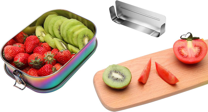 G.a HOMEFAVOR Edelstahl Brotdose Bento Box Auslaufsicher Metall Lunchbox 1400ml mit Herausnehmbarer