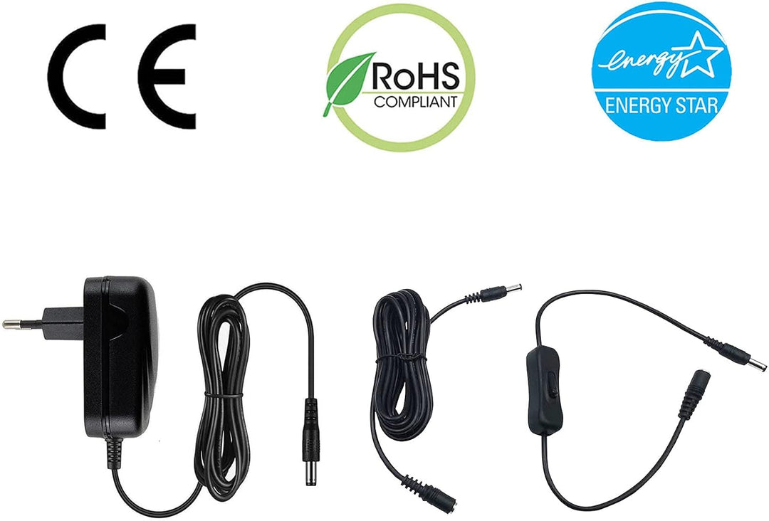MyVolts 9V EU-Netzteil kompatibel mit Grundig YB-400 Radio - mit Verlängerungskabel und Inline-Schal