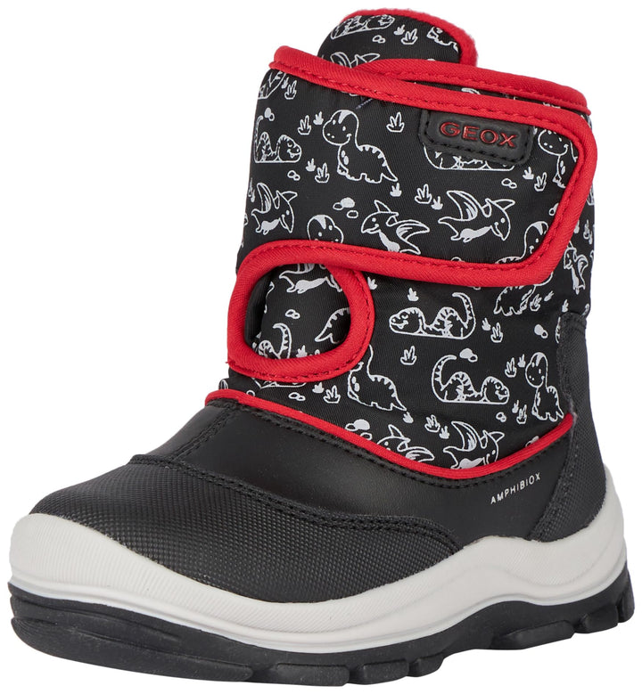 Geox Jungen B Flanfil Boy B ABX Stiefeletten 25 EU Black Red, 25 EU Black Red