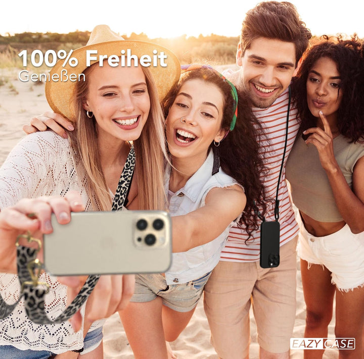 EAZY CASE Handykette - Verstellbares Taschenband kompatibel mit iPhone 14 Pro, Schulterriemen, Handy