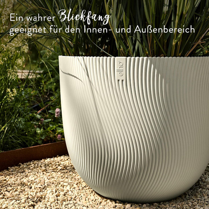 elho Sereh Rund 40 - Blumentopf für Innen und Aussen - 100% recyceltes Plastik - Ø 39.0 x H 33.3 cm