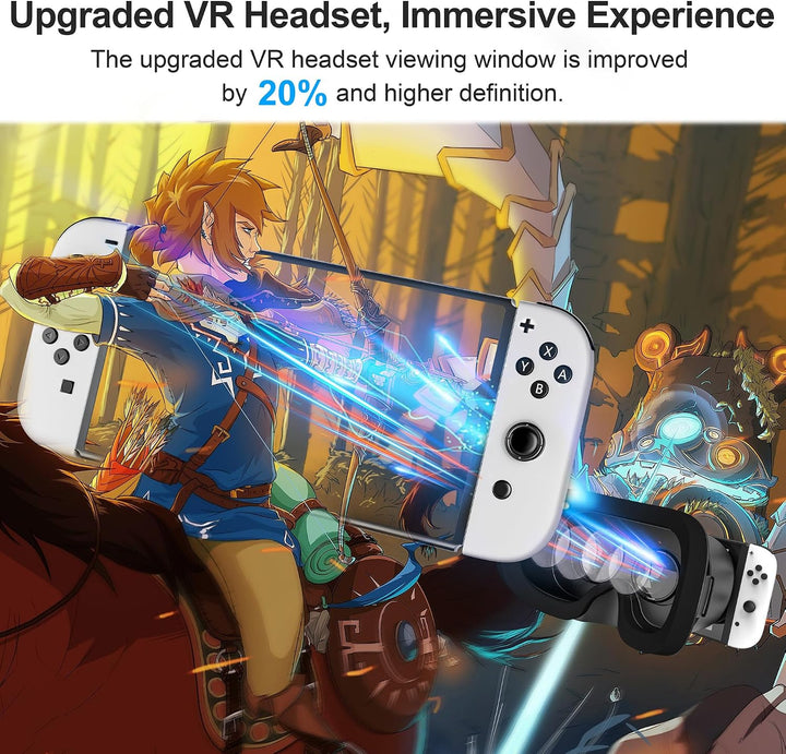 DEVASO VR Brille für Nintendo Switch/Switch OLED mit einstellbaren HD-Linsen, 3D VR (Virtual Reality