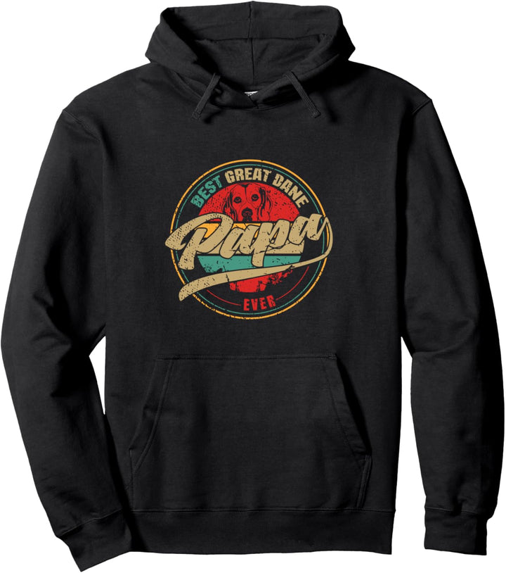 Best Great Dane Papa Ever - Great Dane Dog Pullover Hoodie