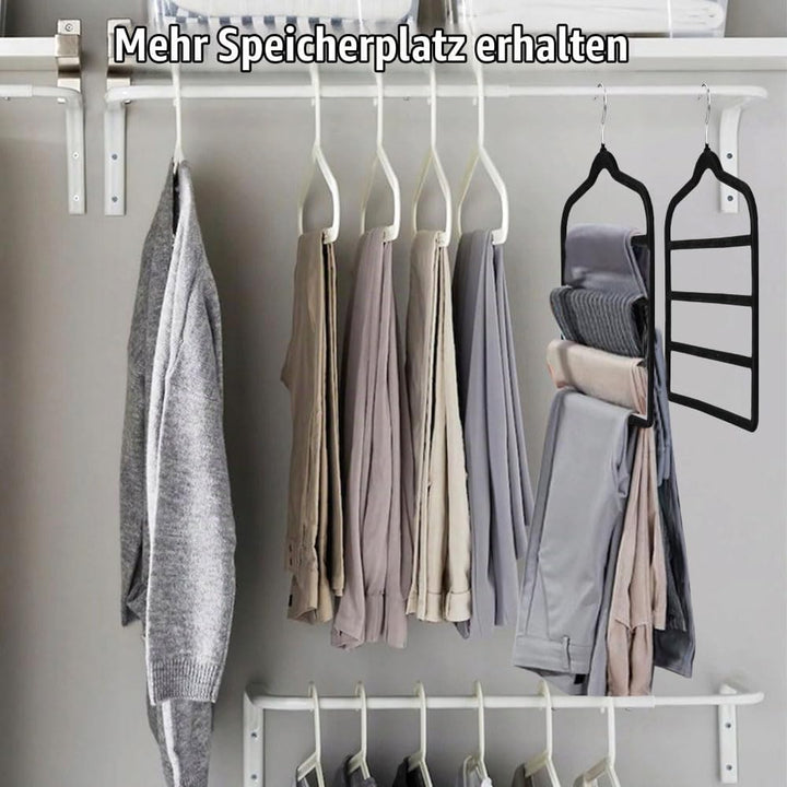3 Stück Hosenbügel Platzsparend, Mehrfach Hosenbügel Rutschfester