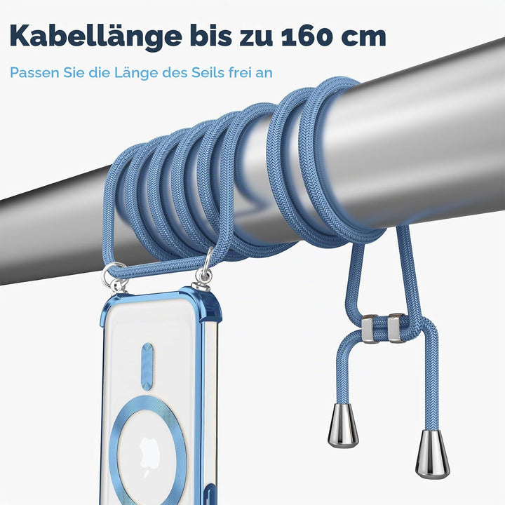 GOODVISH Handykette für iPhone 14 Hülle mit Band Magnetisch, Blau iPhone 14 6.1" Blau, iPhone 14 6.1