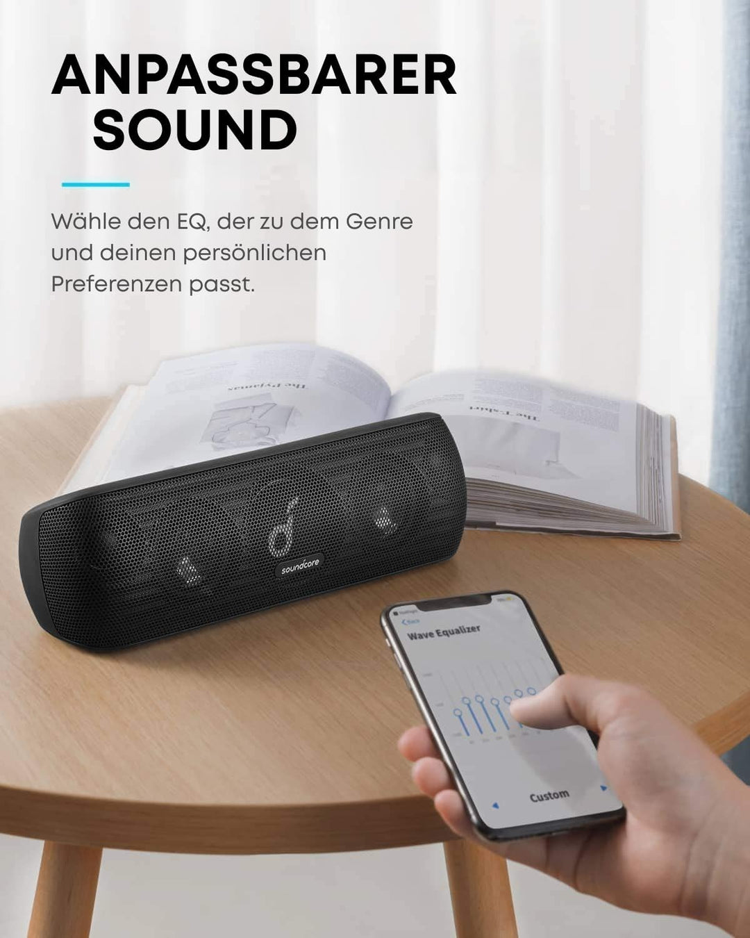 Soundcore Motion+ Bluetooth Lautsprecher mit Hi-Res 30W Audio, Intensiver Bass, Kabelloser HiFi Laut
