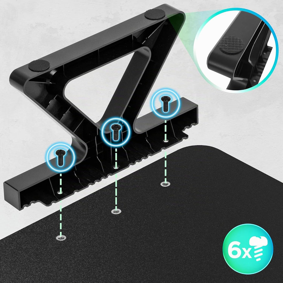 Duronic DM06-1 BK Monitorständer, 62 x 30 cm, Schreibtischaufsatz Erhöhung Bildschirmständer, Dual M