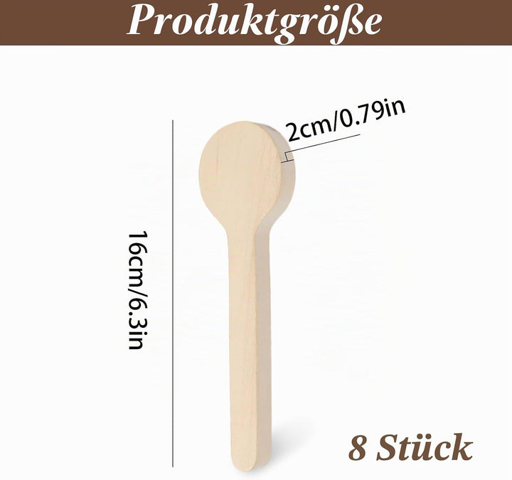 8 Stück Löffel Schnitzholz Rohlinge(16 x 4 x 2 cm)