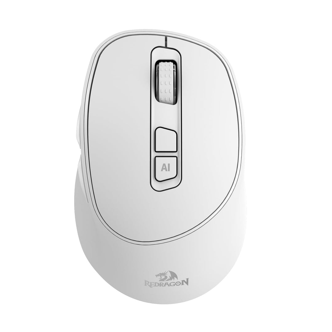 Redragon BM4195 AI Smart Kabellose Maus 2.4G BT Büro Weiss, Weiss