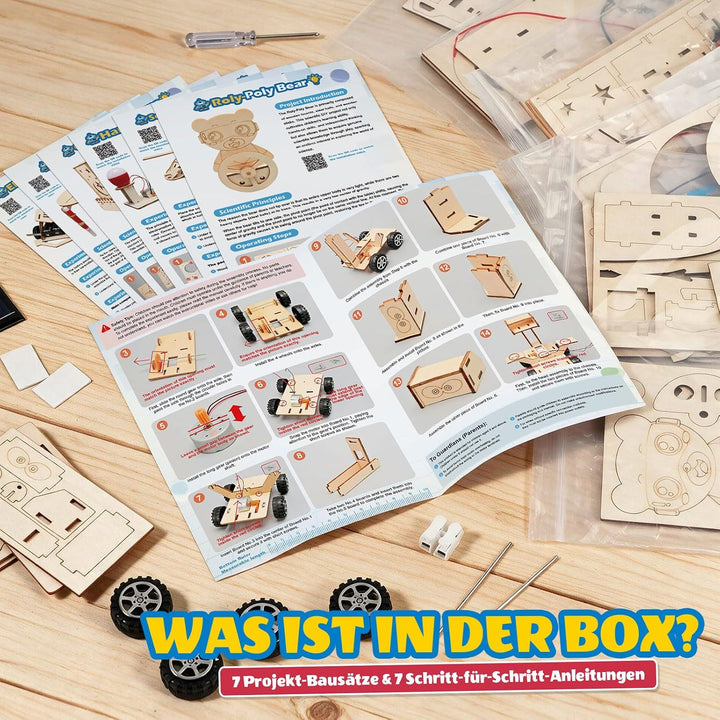 Experimente Für Kinder Ab 8 Jahren, 7-in-1 Stem Geschenk Junge 8 Jahre Rot, Rot