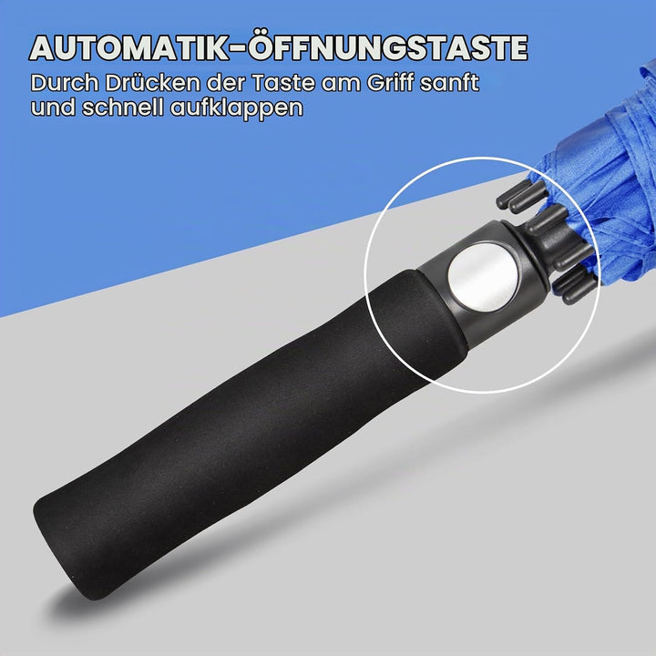 NINEMAX Regenschirm Gross Sturmfest,Golf Stockschirm Automatik Auf,L/XL/XXL Regenschirm für Herren D