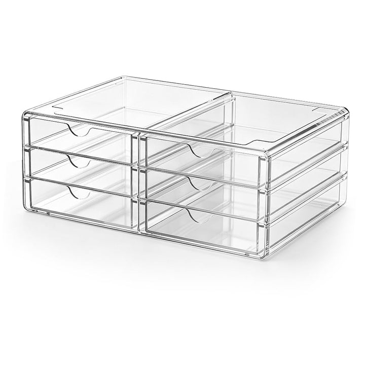 Kosmetik Organizer Acryl mit 6 Schubladen für Schminktisch