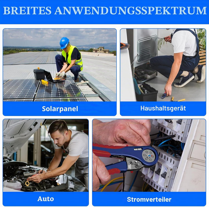 Crimpzangen-Satz mit Aderendhülsen-Set für 0,08-10 mm² Zange Sechskant Presszange Aderendhülsen-Set