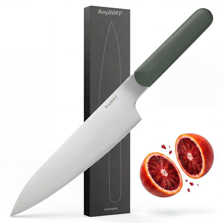 Berghoff Home Kochmesser 19,6cm - Edelstahl Küchenmesser - Messer scharf - Fleischmesser - Khaki Kha