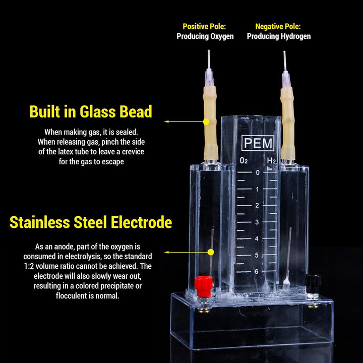 Omabeta Wasserelektrolyse-Wissenschaftsexperiment, PEM-Wasserelektrolyse-Demonstrator-Kit, Experimen