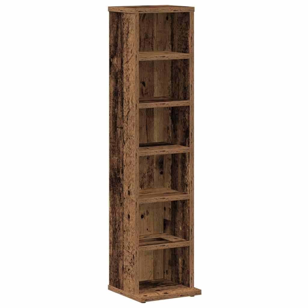 vidaXL CD-Regal Altholz-Optik 21x20x88 cm Holzwerkstoff