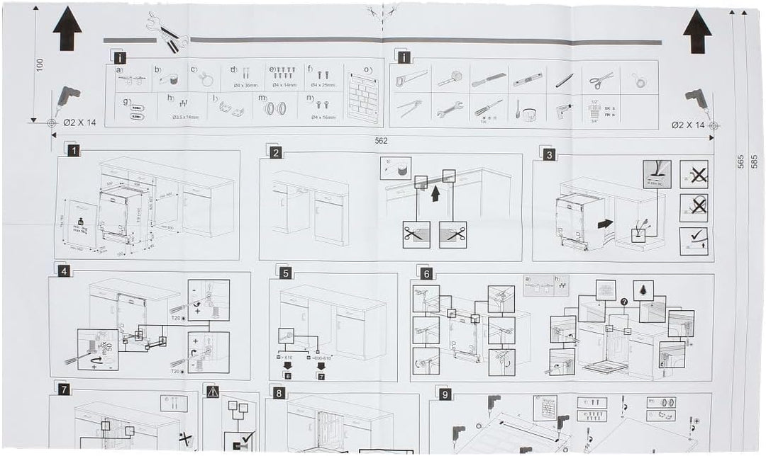 easyPART Kompatibel/Ersatz für Beko 1784430046 Einbausatz Türbefestigung für Möbeltüre an Geschirrsp