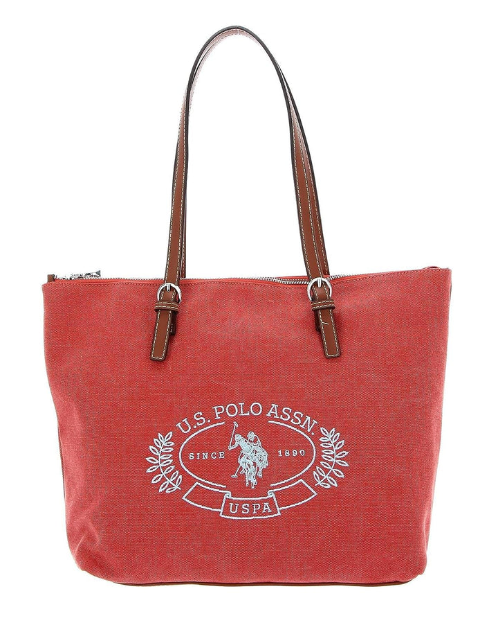 U.S. POLO ASSN. Springfield Canvas Shopping Bag M Peach